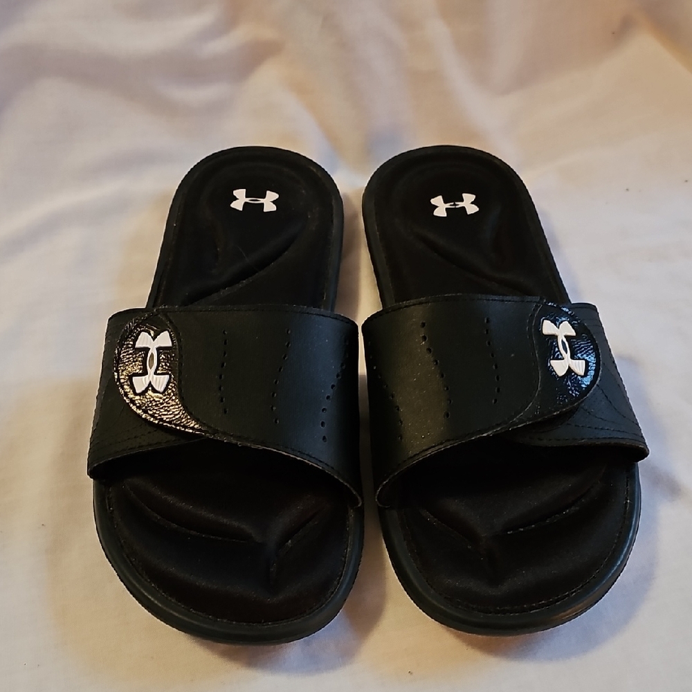 Under Armour Ladies Black Slide Sandals